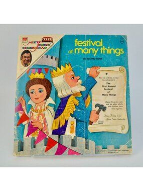 Mister Rogers Neighborhood Festival Of Many Things 1974 Activity Book Vintage
